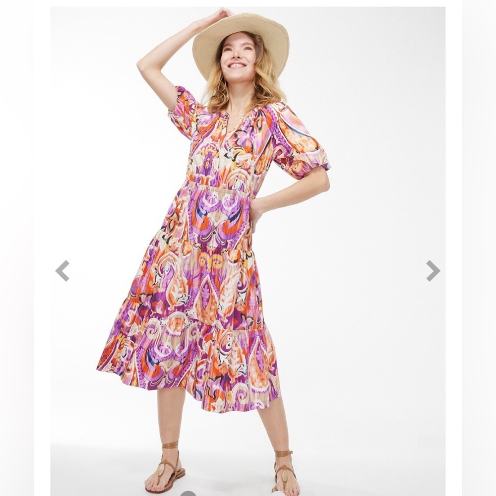 Chico's 40th Anniversary Paisley Tiered Dress "OUT of STOCK" SIZE 00 US 2